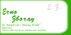 erno zboray business card